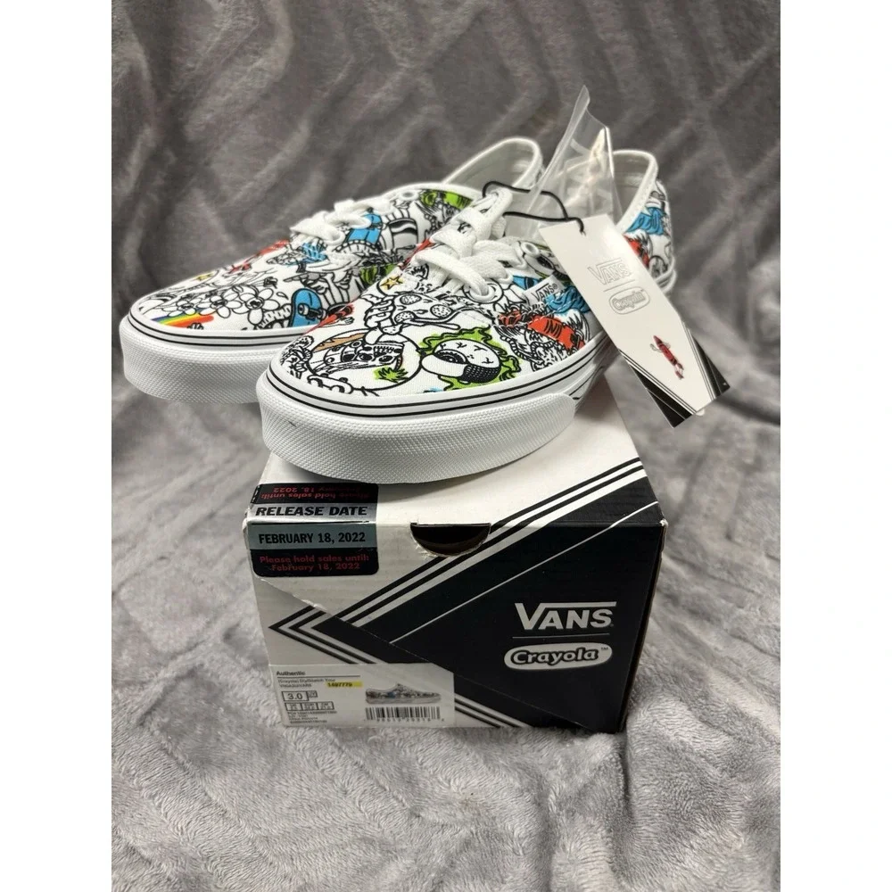 NIB Vans x Crayola Limited Edition Shoes -‎ Kids Size 3